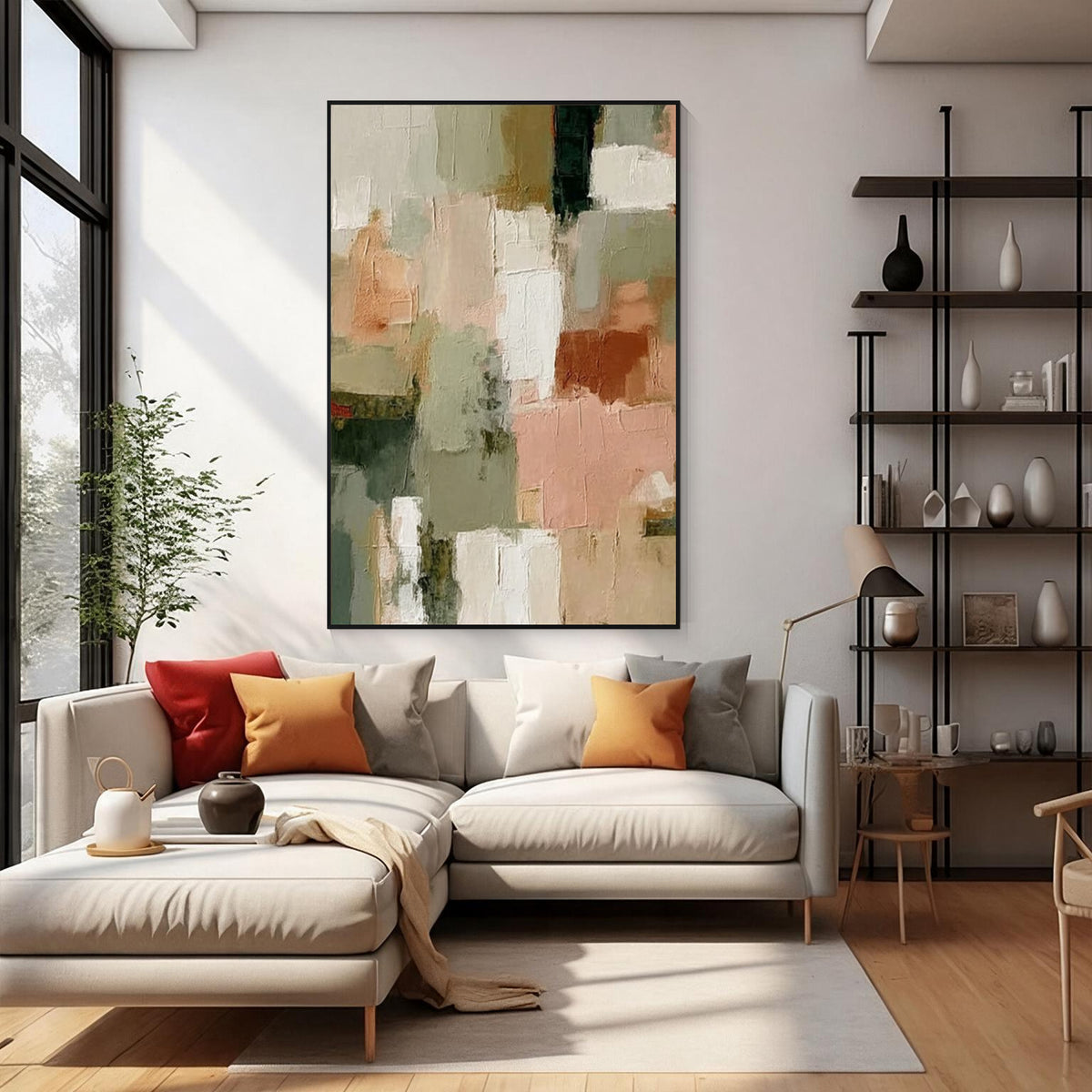 Neutral Textured Abstract Wall Art #005