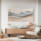 White Abstract Textured Canvas Wall Art