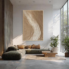 Neutral Textured Abstract Wall Art #006