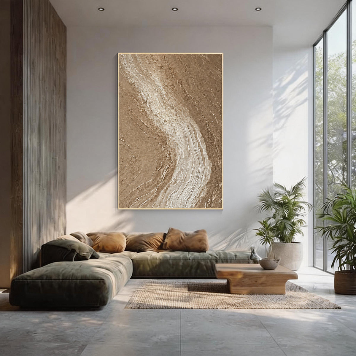 Neutral Textured Abstract Wall Art #006