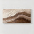 3D textured abstract wall art with layered beige and brown tones, modern relief canvas artwork for minimalist home decor