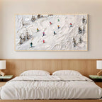 Abstract Skiing Textured Oil Painting_SW02