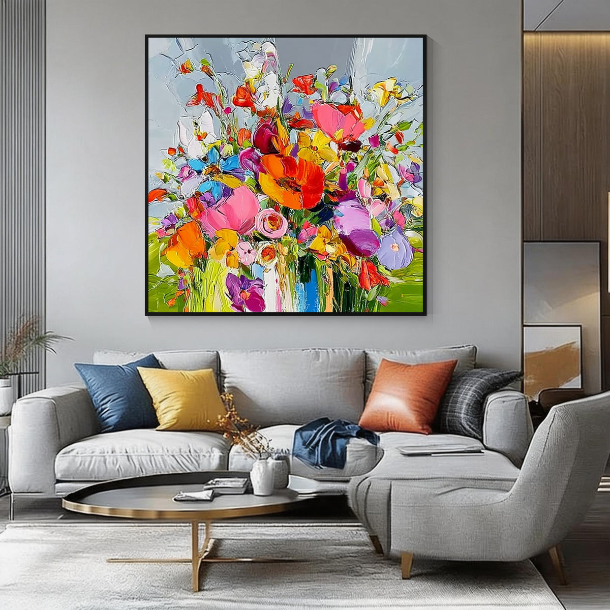 Colorful Abstract Floral Wall Art