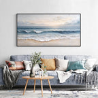 Ocean Waves Textured Canvas Wall Art