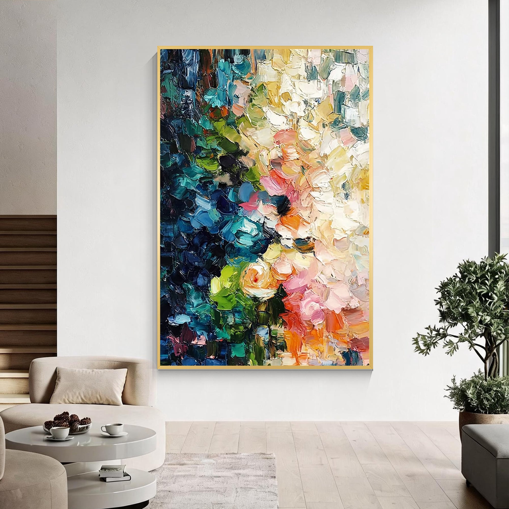 Abstract Colorful Texture Oil Painting Wall Art