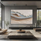 Textured Abstract Ocean Wave Wall Art