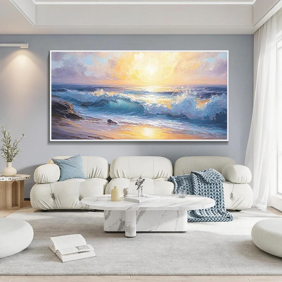 Buntes Segelboot Ozean Wandkunst