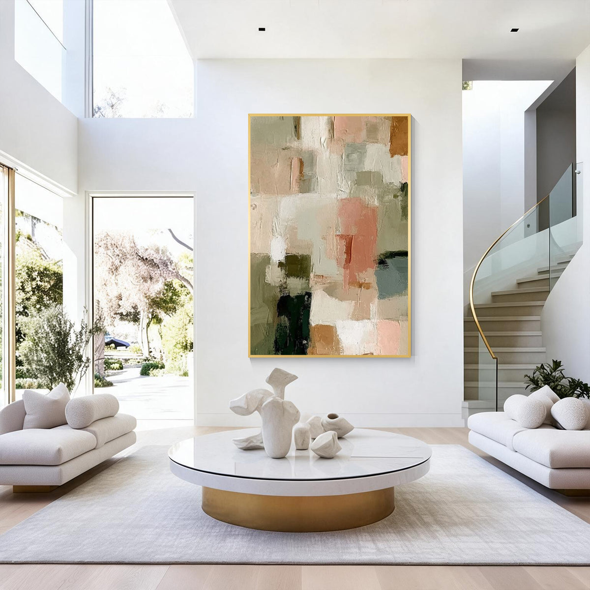 Neutral Textured Abstract Wall Art #004
