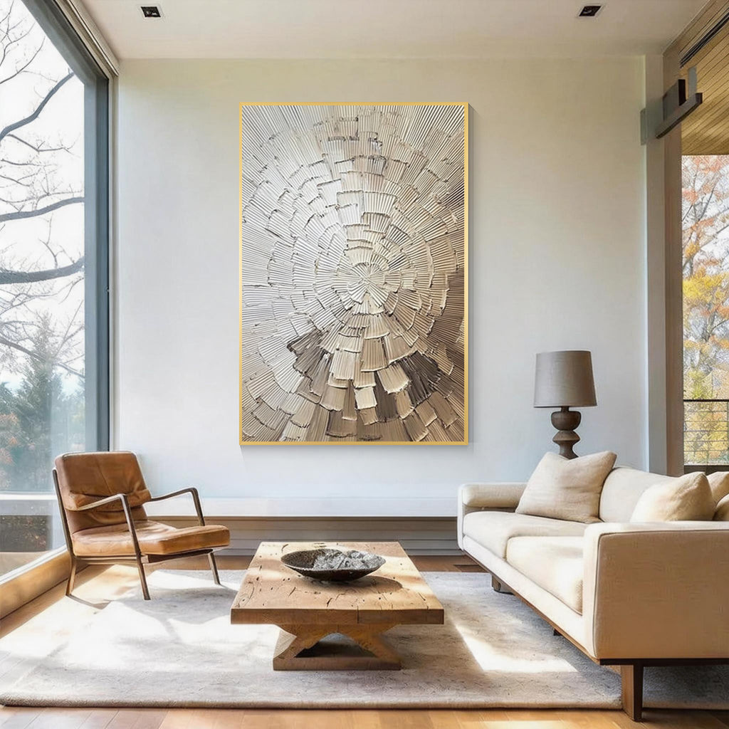 Neutral Textured Abstract Wall Art #007