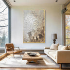 Neutral Textured Abstract Wall Art #007