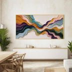 Colorful Abstract Textured Wave Painting-CF001