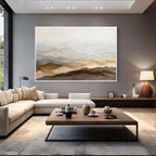 Neutral Mountain Landscape Wall Art