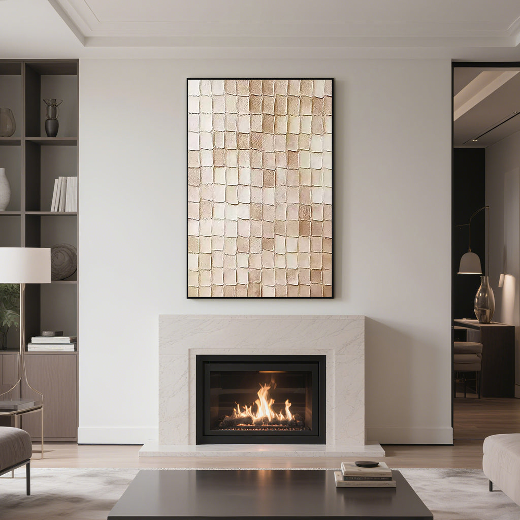 Neutral Textured Abstract Wall Art #007