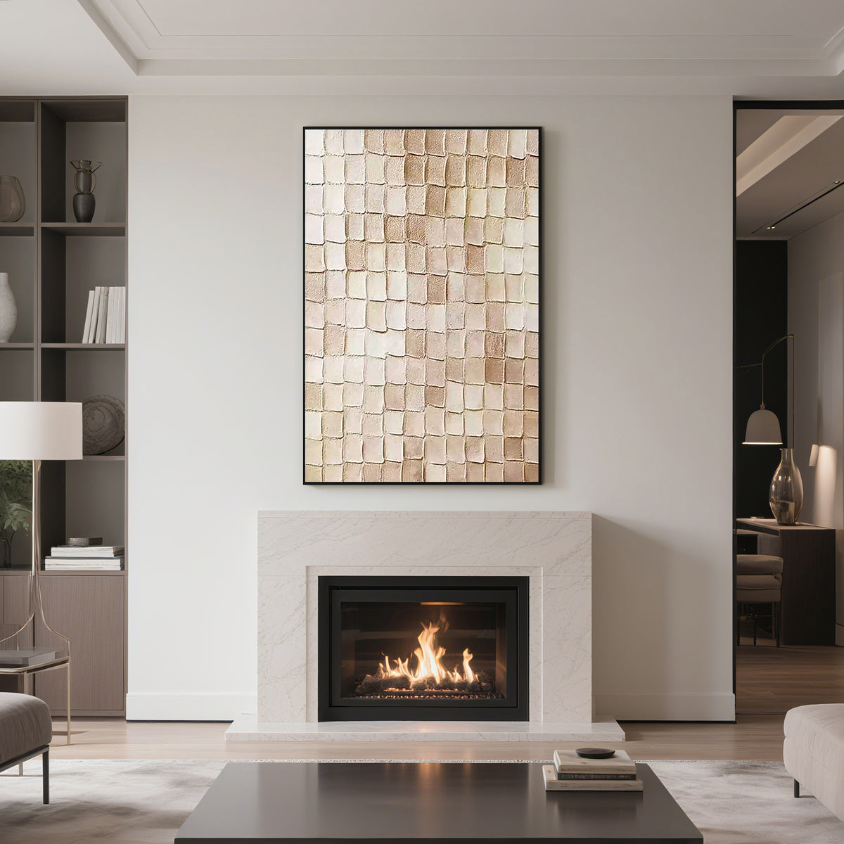 Neutral Textured Abstract Wall Art #007