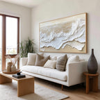 Textured Ocean Waves Oil Painting-ST75