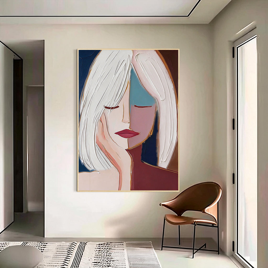 Abstract Woman Portrait Oil Painting-PL01