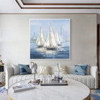 Modern Sailboat Coastal Wall Art