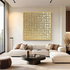 Gold Textured Abstract Wall Art