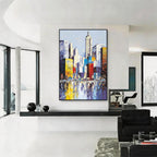 Modern Colorful Cityscape Wall Art