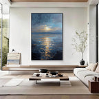 Blue Ocean Sunset Wall Art