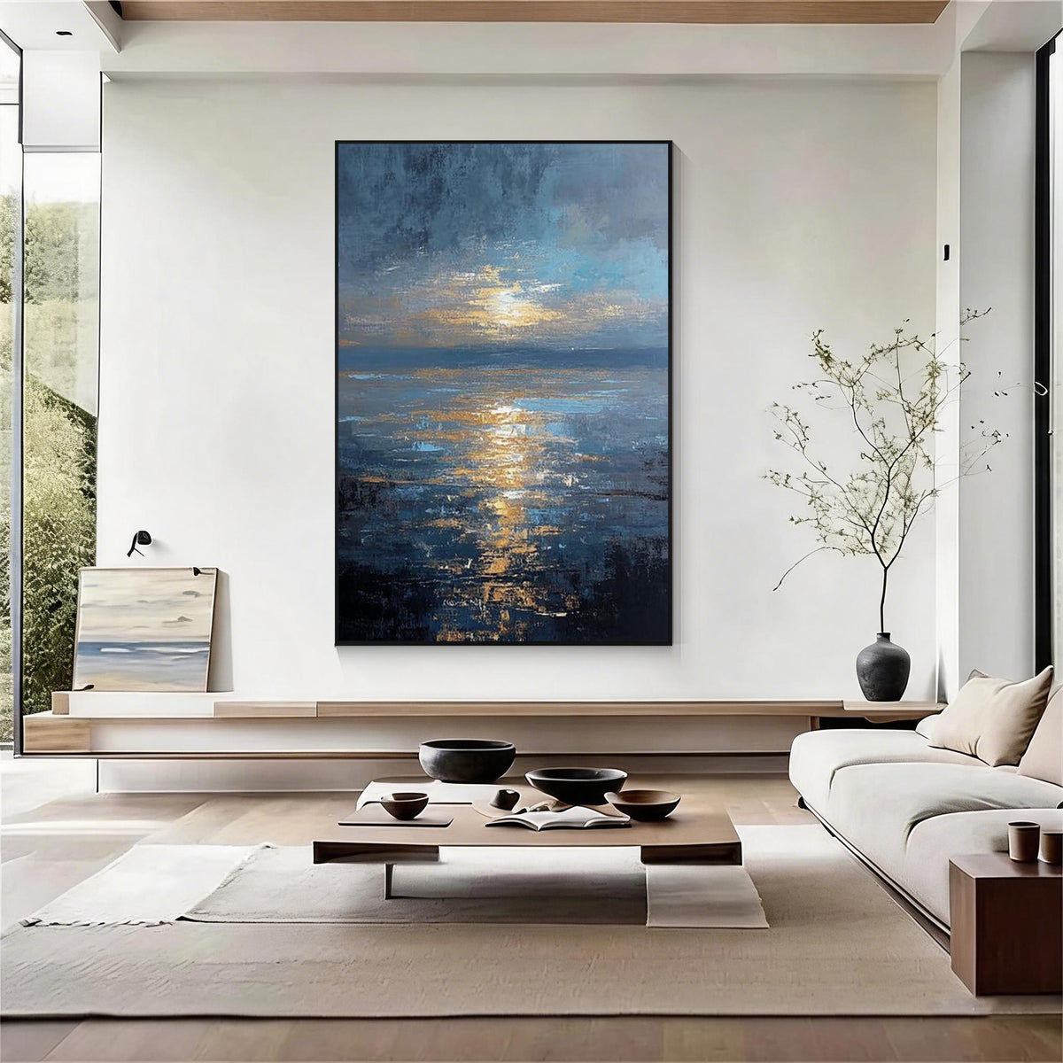 Blue Ocean Sunset Wall Art