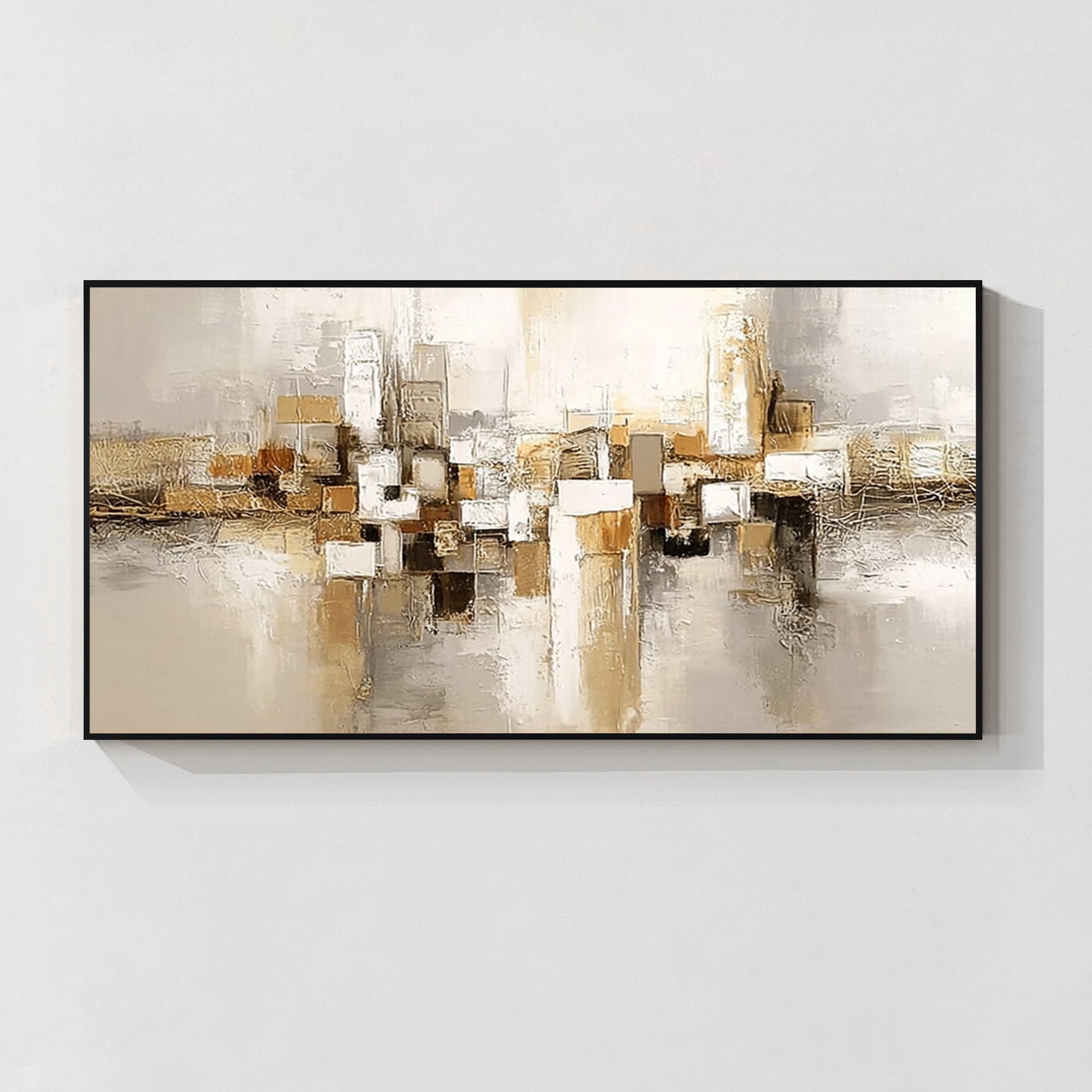 Modern Abstract Gold Textured Wall Art