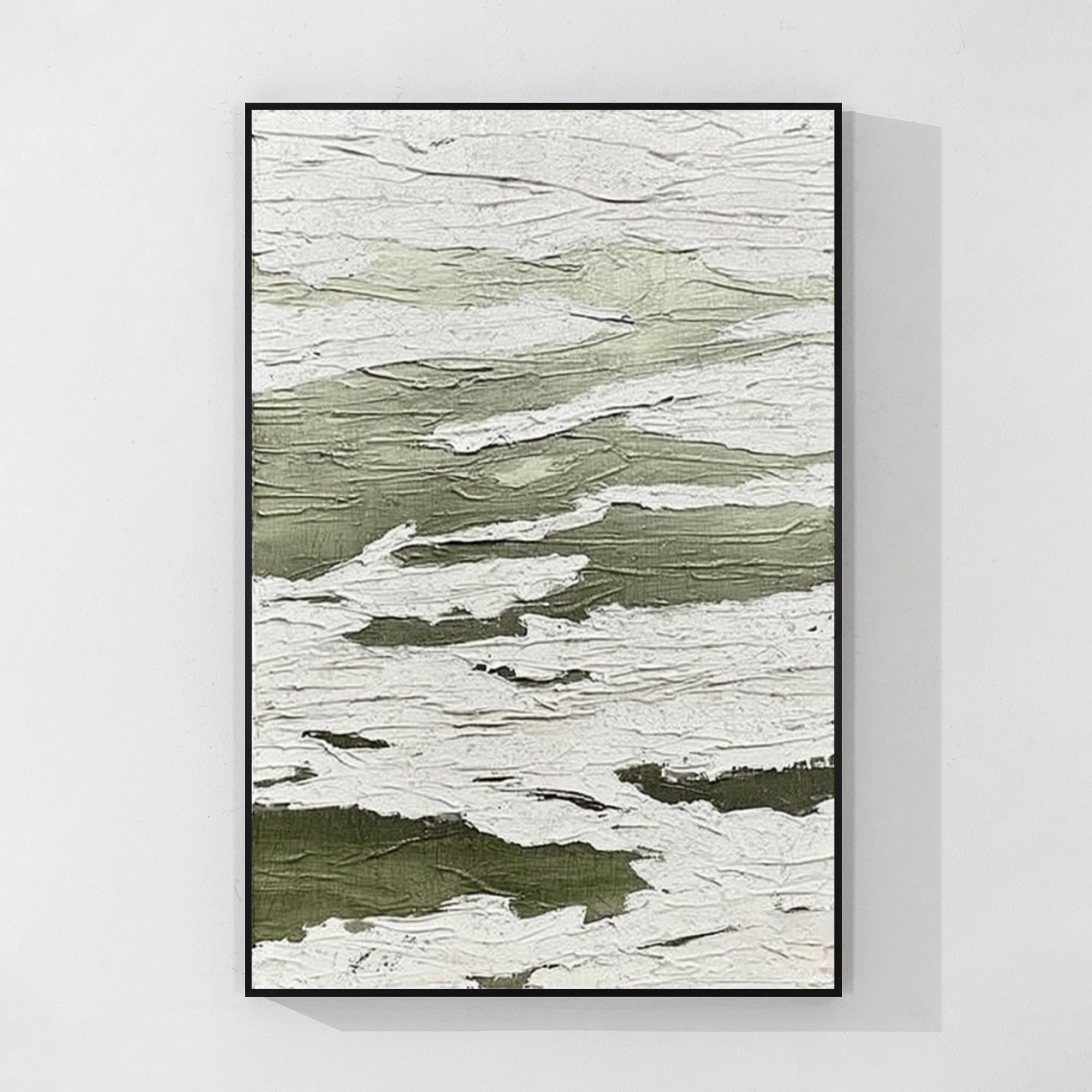 Modern Abstract Green Textured Wall Art