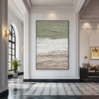 Sage Green Textured Abstract Wall Art