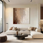 Neutral Geometric Abstract Wall Art