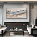 White Abstract Textured Canvas Wall Art