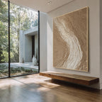 Neutral Textured Abstract Wall Art #006