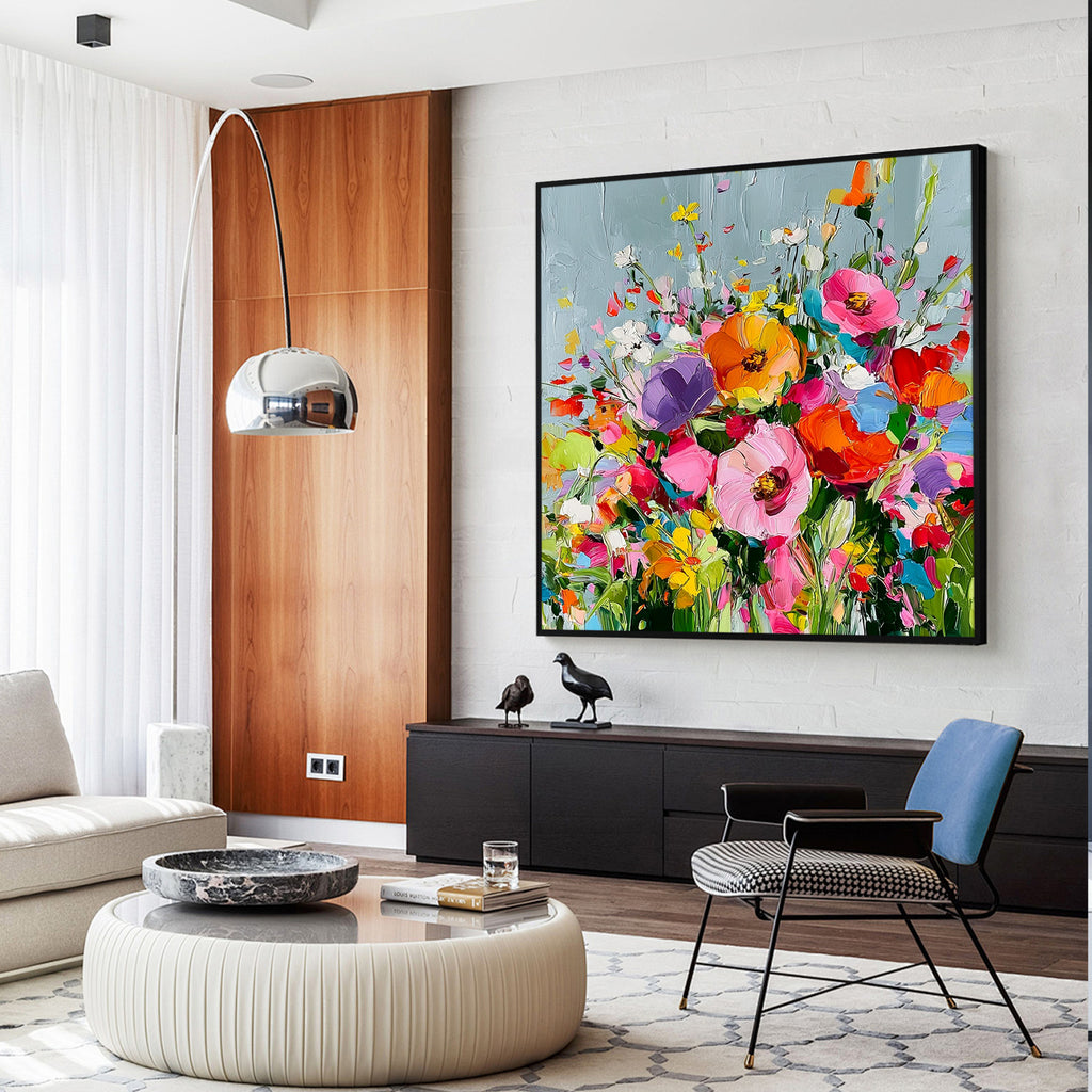 Colorful Floral Abstract Wall Art
