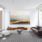 Neutral Mountain Landscape Wall Art
