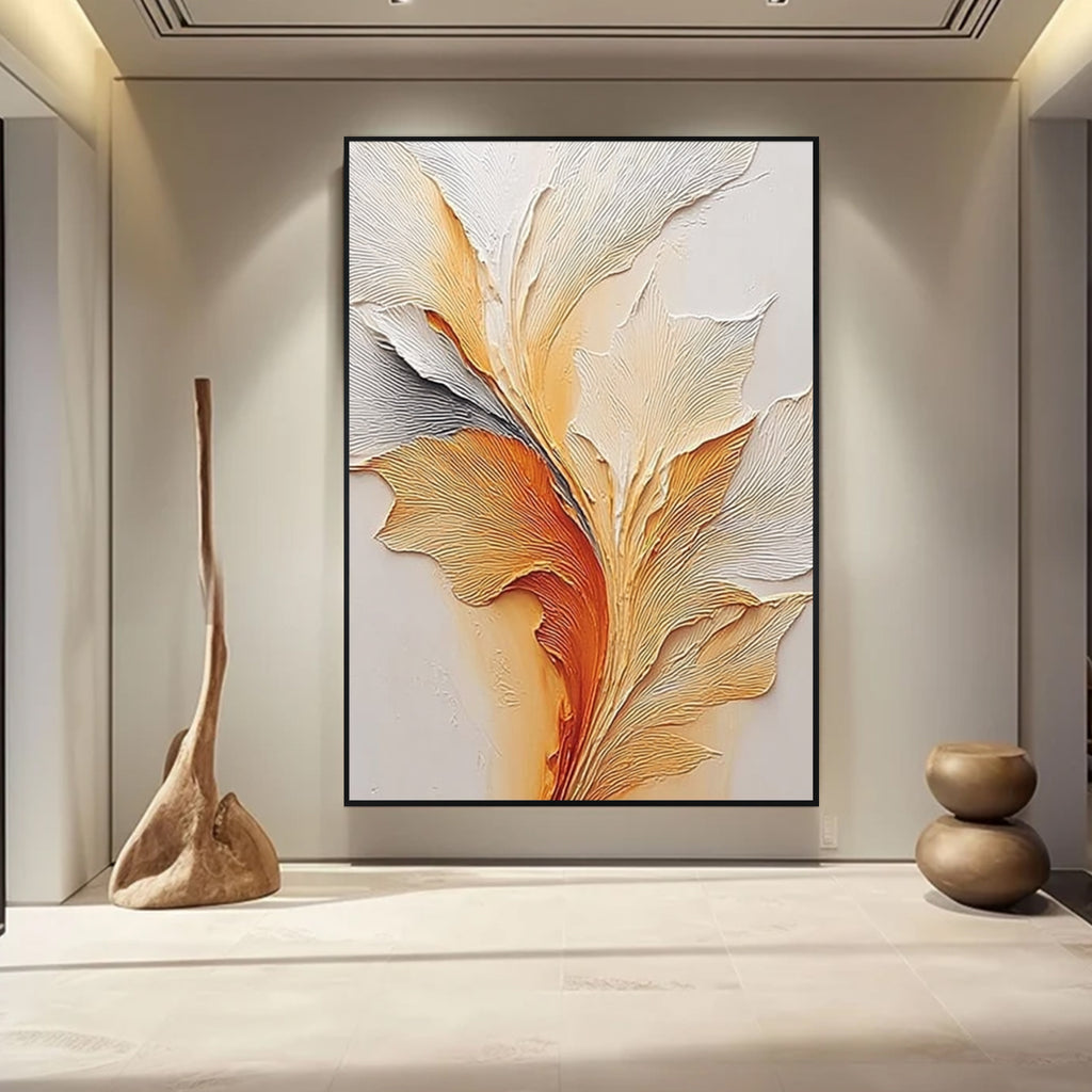 Warm Tone Textured Abstract Wall Art