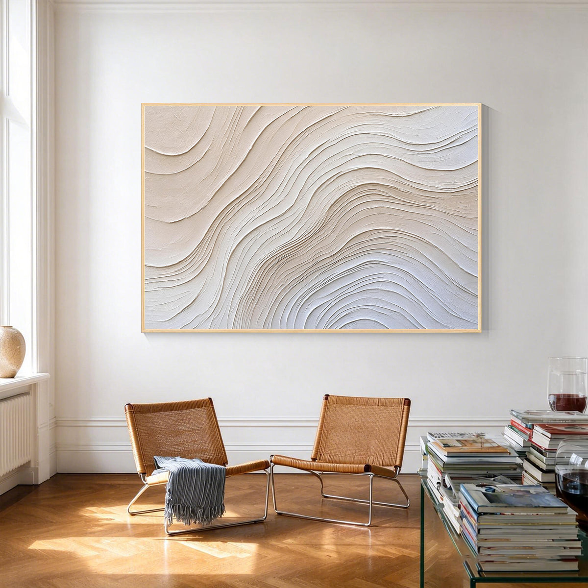 Neutral Abstract Textured Oil Painting