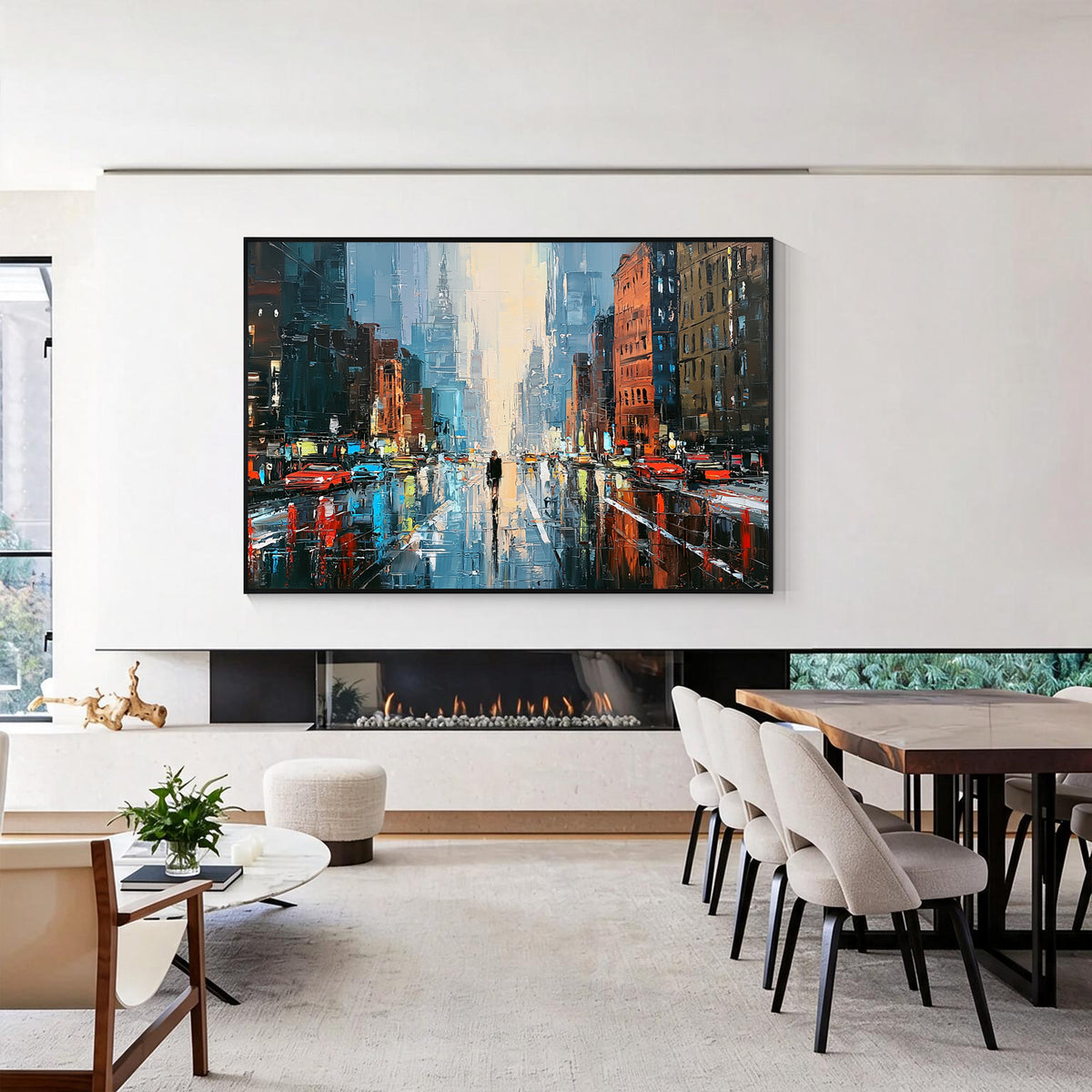 Modernes Leinwand-Wandbild einer Stadtstraße