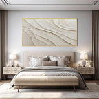 Ivory White Abstract Wall Art-WS002