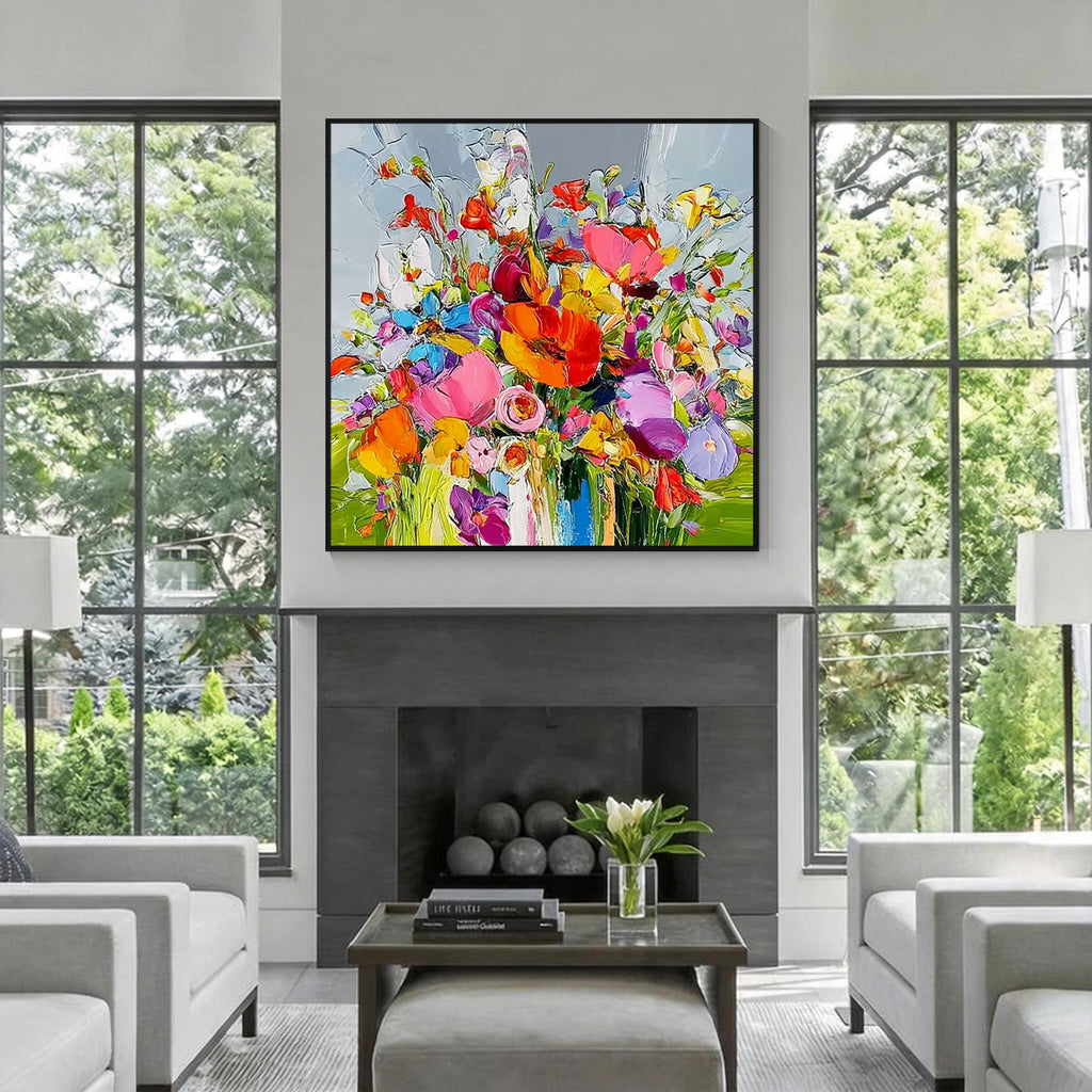 Colorful Abstract Floral Wall Art
