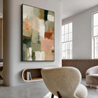 Neutrales abstraktes Wandbild mit Struktur #005