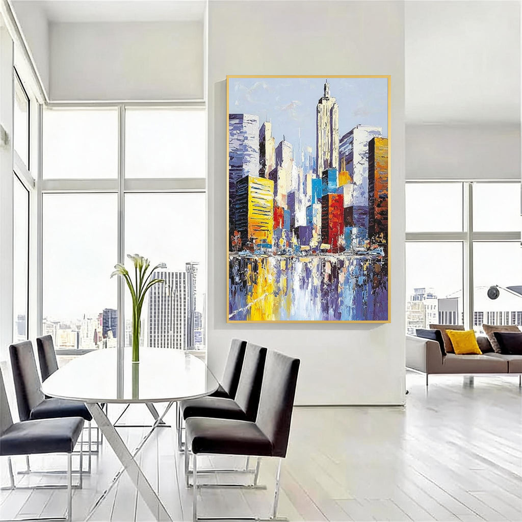 Modern Colorful Cityscape Wall Art