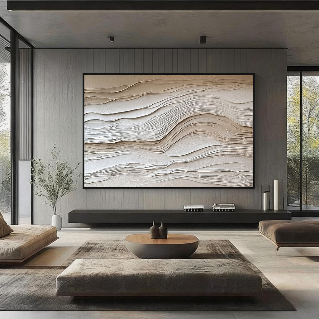 Neutral Textured Abstract Wall Art #003