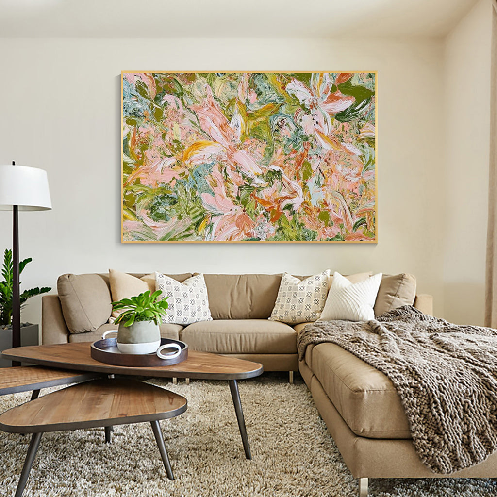 Abstract Floral Textured Canvas Wall Art