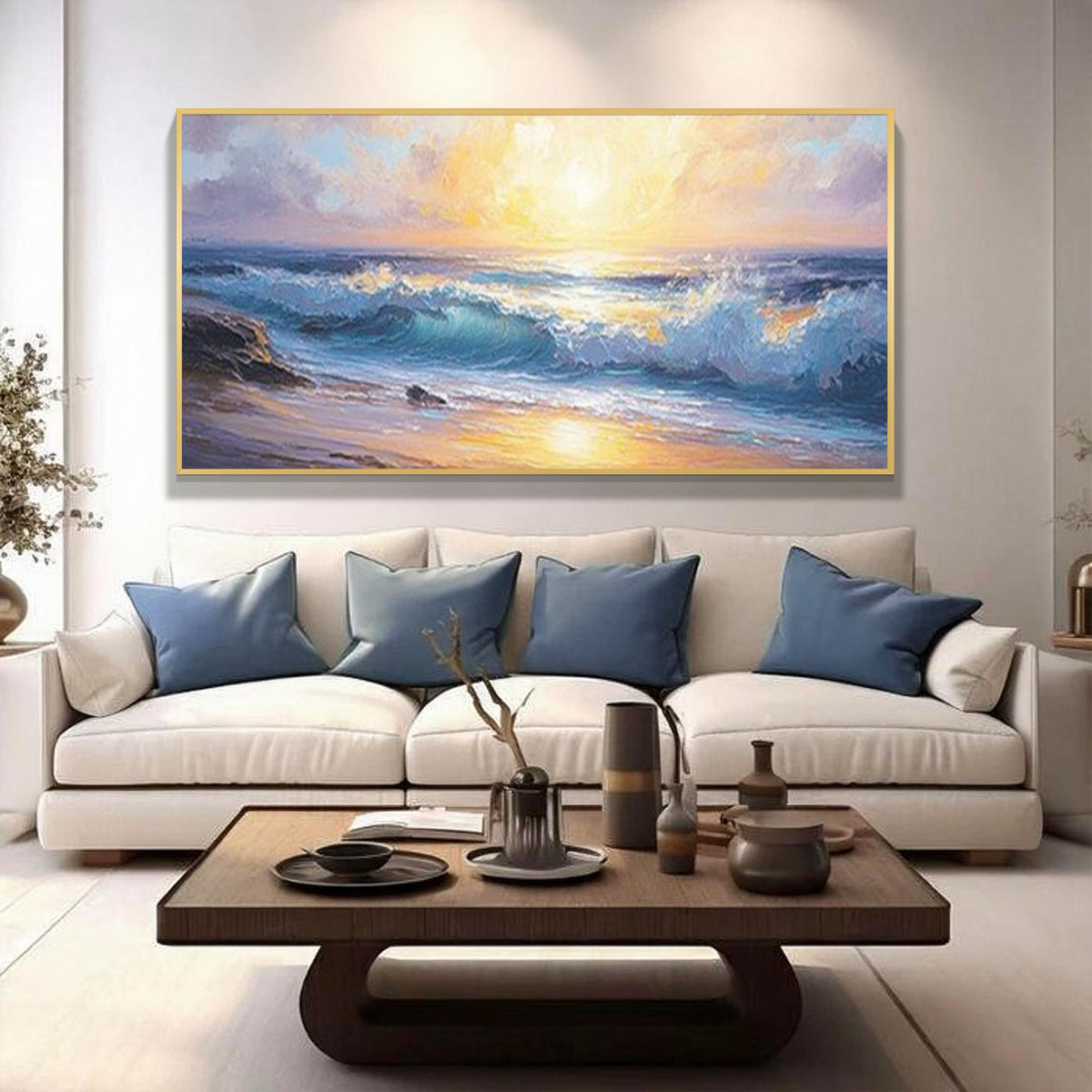 Buntes Segelboot Ozean Wandkunst