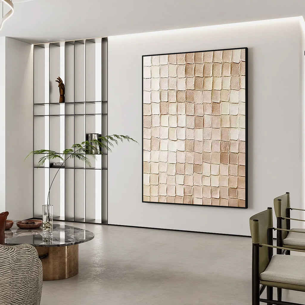 Neutral Textured Abstract Wall Art #007