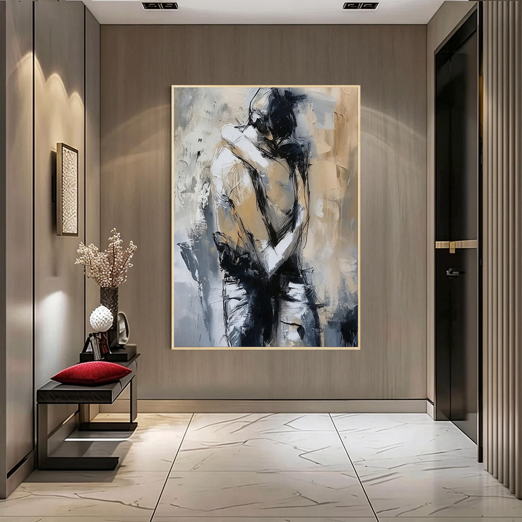 Abstraktes Ölgemälde einer Frau – PL02
