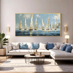 Sailing Boats Seascape Canvas Wall Art