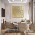 Gold Textured Abstract Wall Art