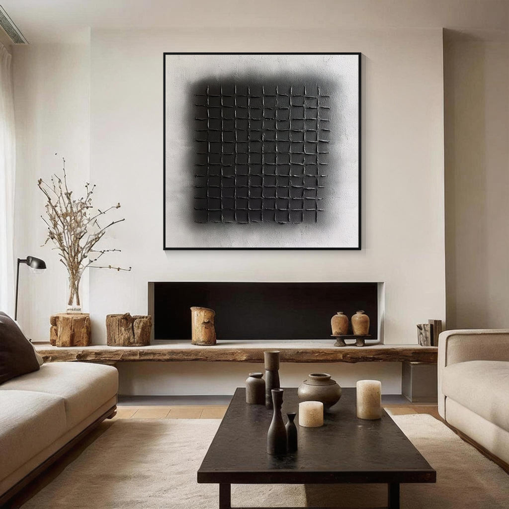 Black and White Geometric Abstract Wall Art
