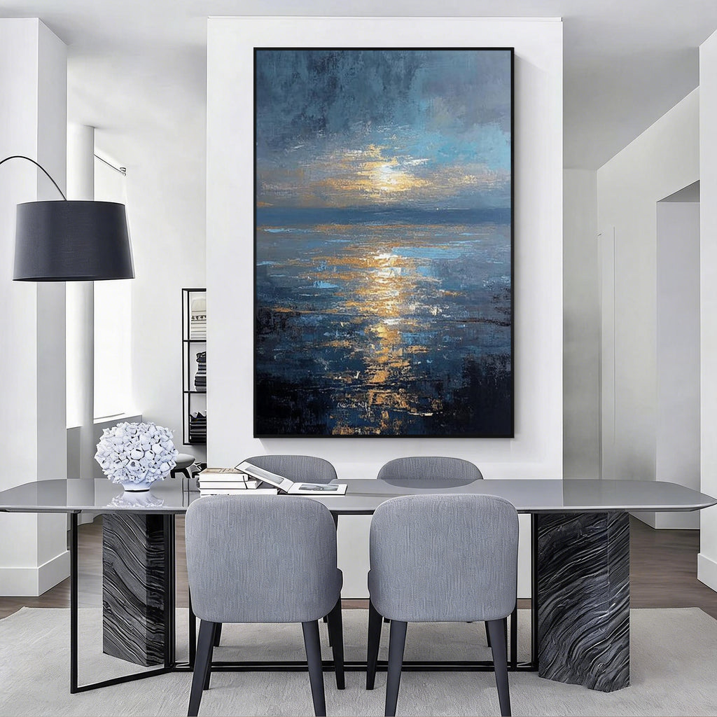 Blue Ocean Sunset Wall Art