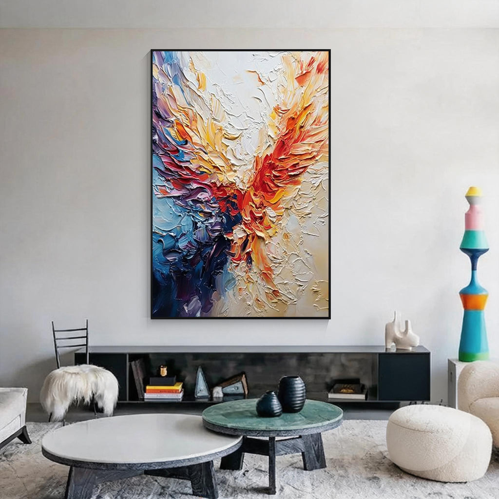 Textured Abstract Wall Art – Vibrant Color Flow